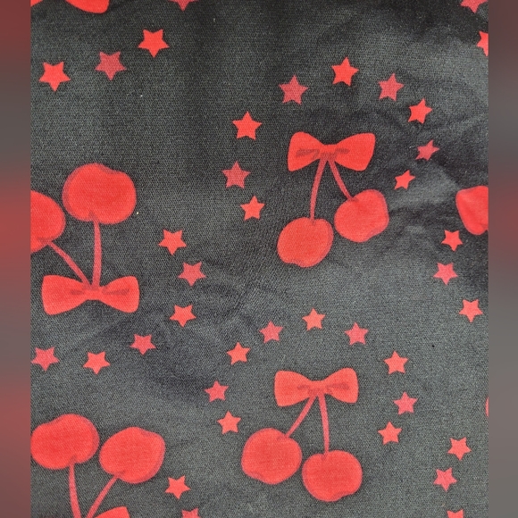 Collectif Cherry Midi Skirt with Notched Waist, VGUC, Size 12 - Picture 5 of 8